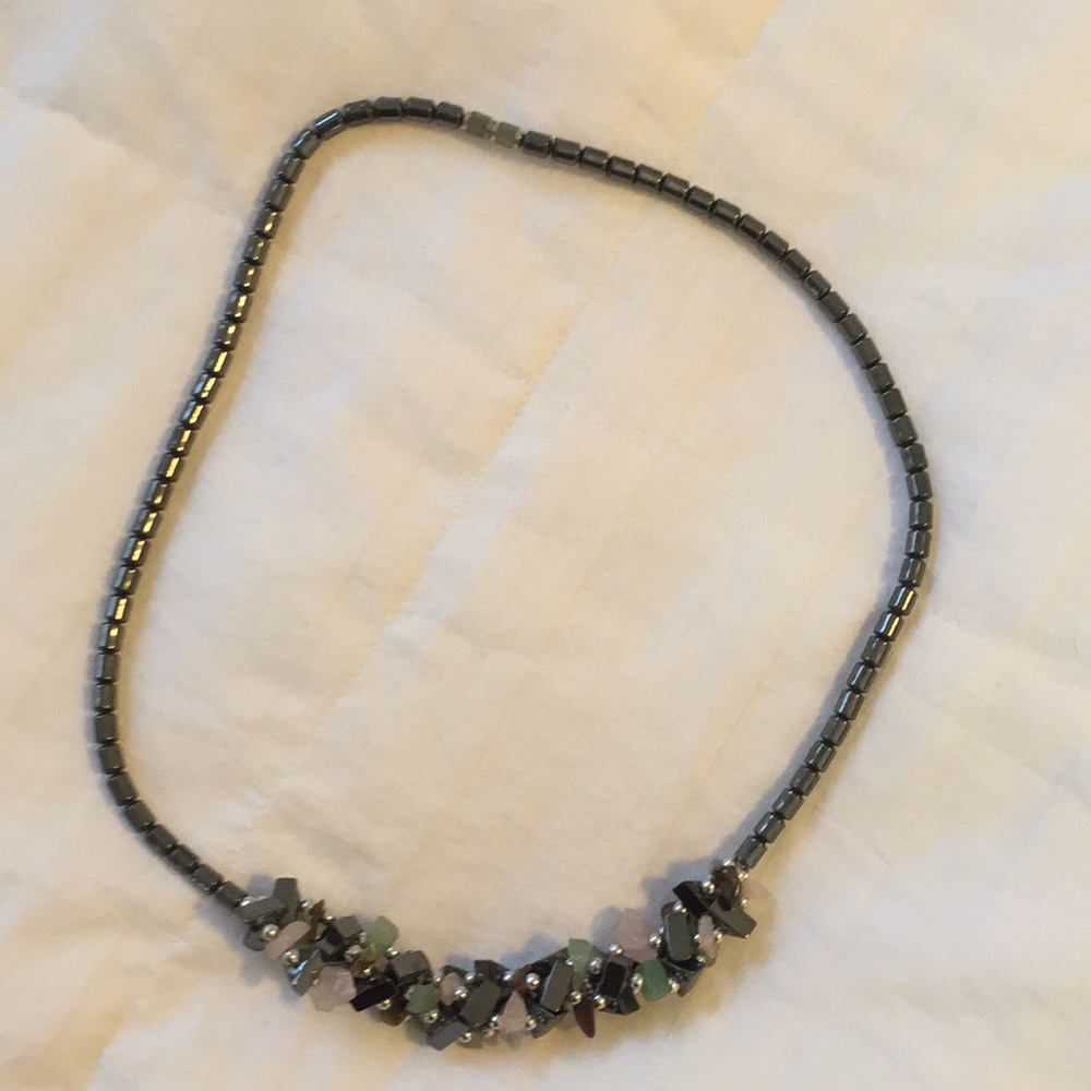 Multi colored 18” necklace.